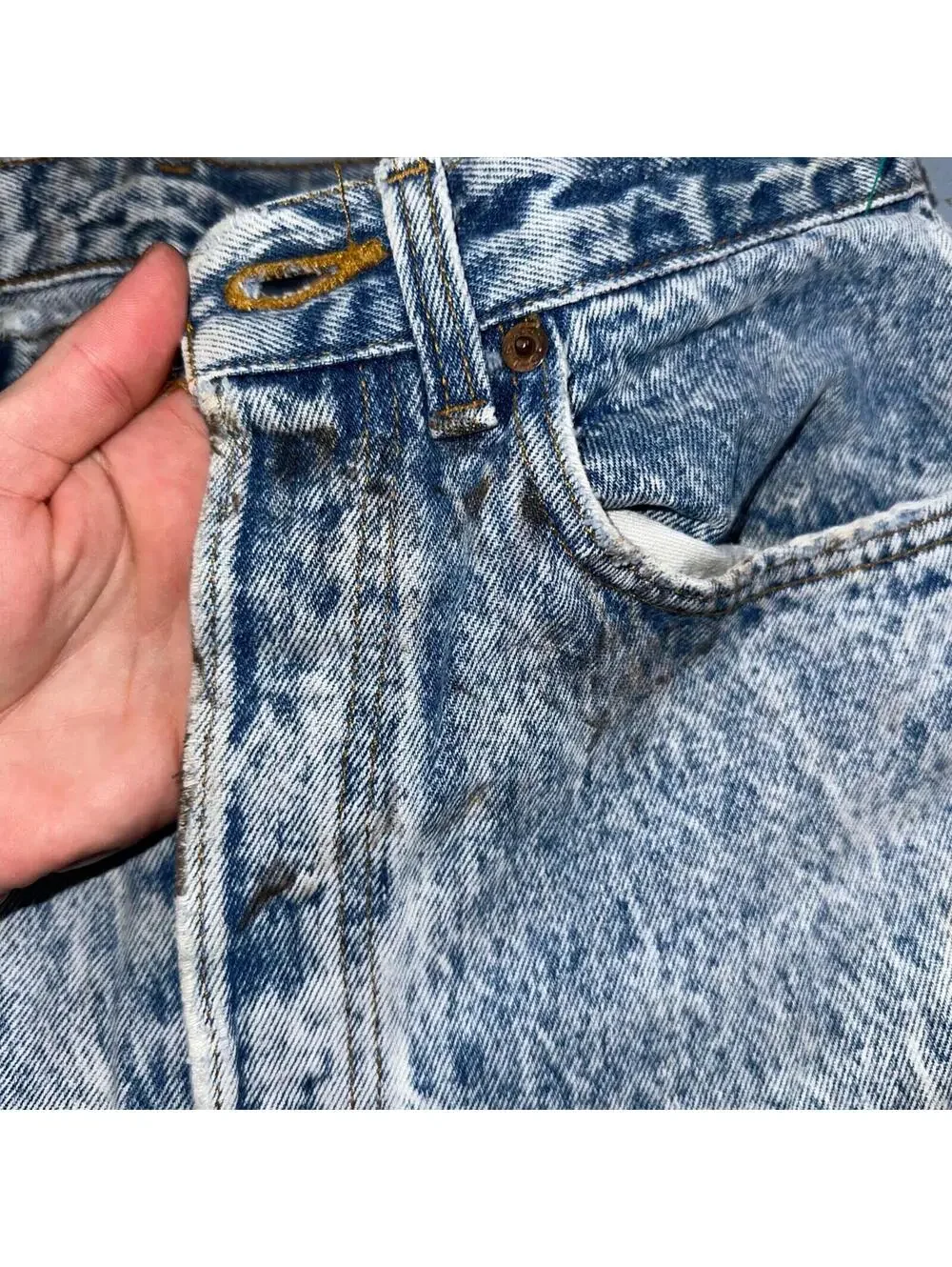 Levis 501 Vintage 80s USA XX Straight Leg Jeans Blue Acid Wash 31x32 Act 30x31